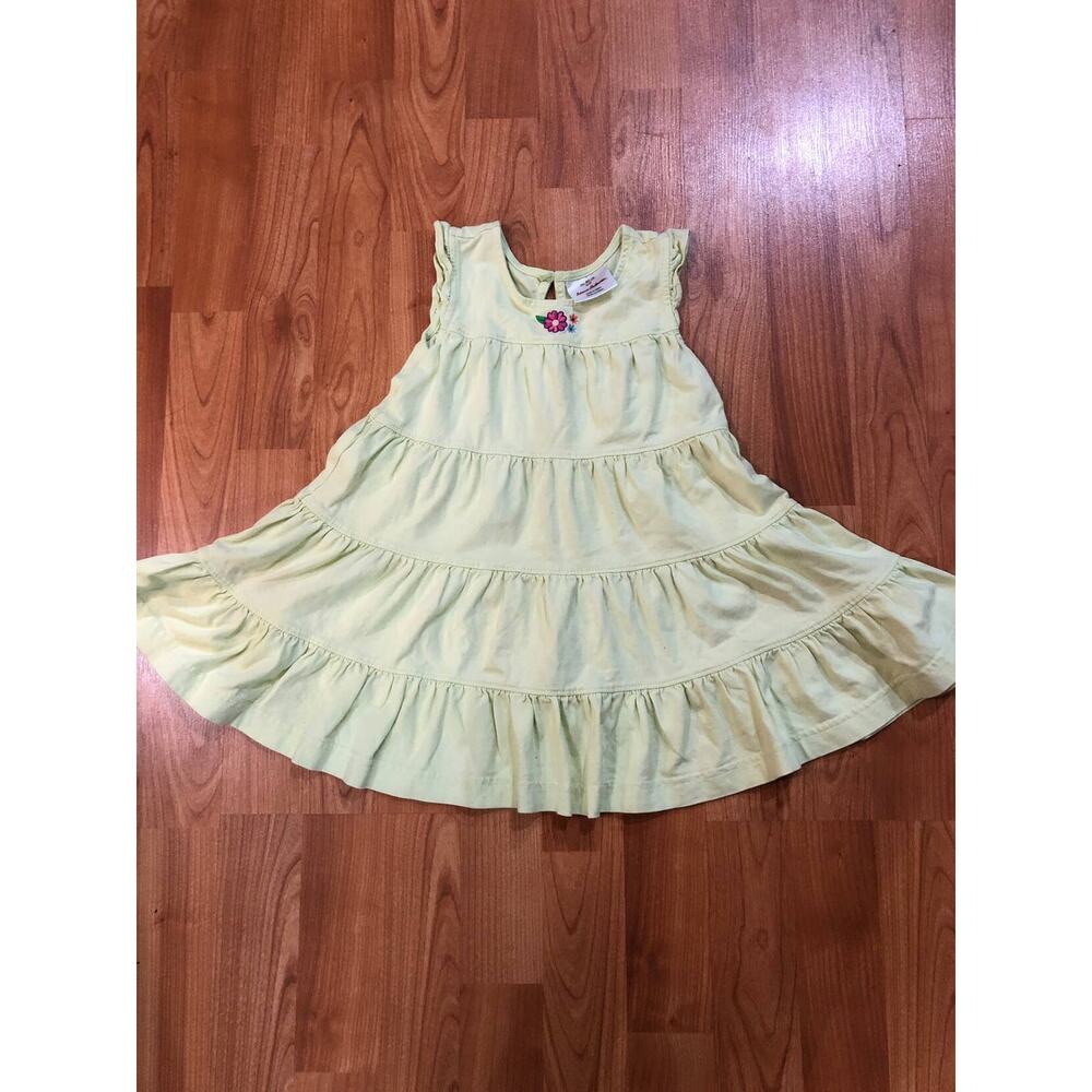 Hanna Andersson Lime Green Flower Dress